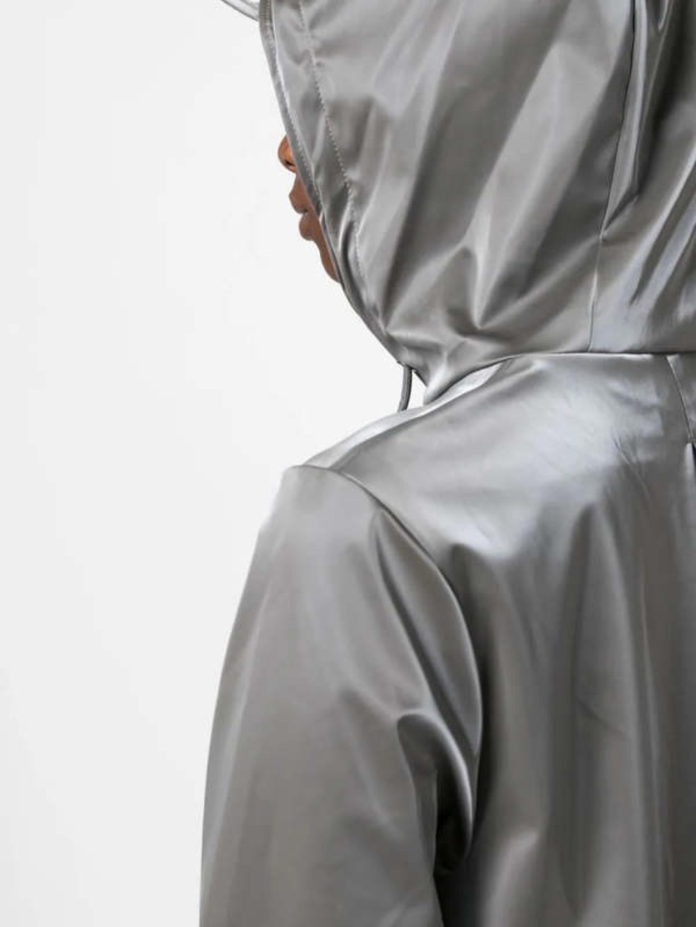 RAINS A-Line Jacket W3- Metallic Grey Small NWT MSRP $140 - Picture 4 of 14
